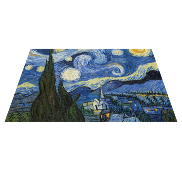 Van gogh csillagos éjszakai vinil étkező szőnyeg - TenStickers
