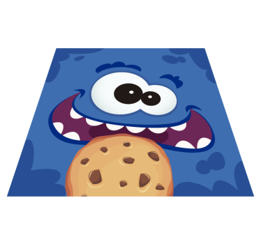 Süti szörny öröm vinil szőnyeg gyerekek - TenStickers
