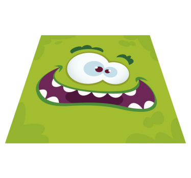 Monster green vinyl szőnyeg gyerekek vinyl szőnyeg - TenStickers