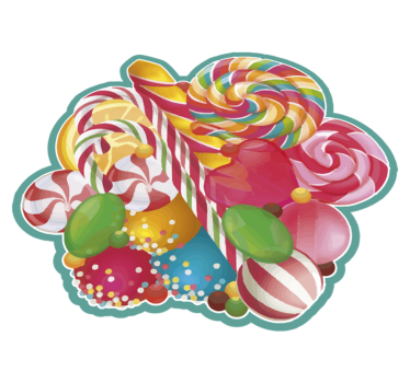 Becsomagolt cukorka karácsonyi szőnyeg - TenStickers