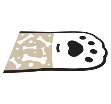 Kutya mancsnyomat és csont állatszőnyeg - TenStickers