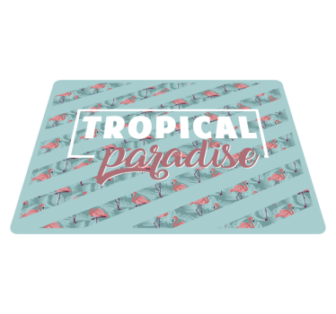 Trópusi paradicsom szöveg vinil szőnyeg állat - TenStickers