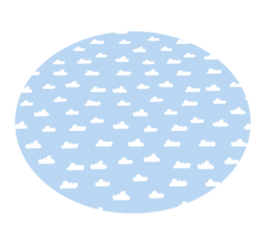 Felhős ég kör vinil szőnyeg gyerekek - TenStickers