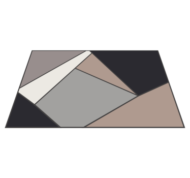 Vinil szőnyeg geometriai formák bézs geometriai szőnyegek - TenStickers