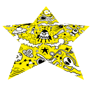 űr doodles csillag szőnyeg - TenStickers