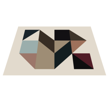 Vinil szőnyeg geometriai alakzatok színek geometriai szőnyegek - TenStickers