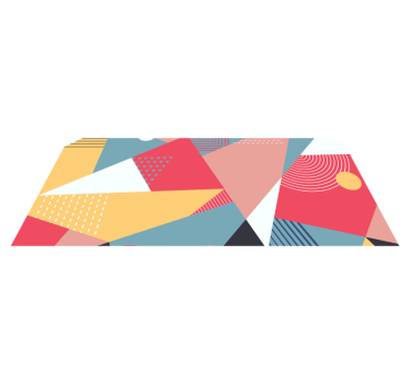 Geometriai színes modern szőnyeg - TenStickers