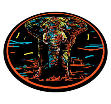 Vibráló szafari sziluett vinil szőnyeg állat - TenStickers