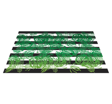 Csíkos monstera növényi szőnyeg - TenStickers
