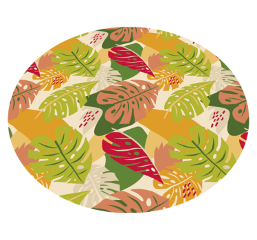 Alternatív grafikus monstera design jellegű szőnyeg - TenStickers