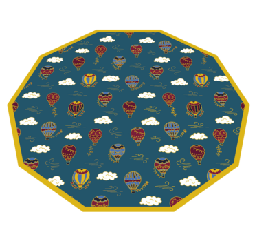 Gyermekek léggömbök gyerek vinyl szőnyeg - TenStickers