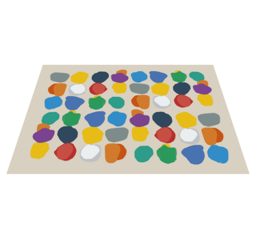 vinil szőnyeg geometriai színes kavics formák - TenStickers