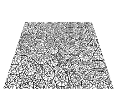 Pávatoll minta vinil szőnyeg mandala - TenStickers
