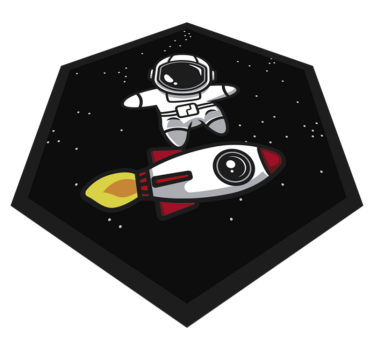 Rakéta az űrben gyerekek vinyl szőnyeg - TenStickers