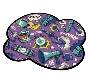 Pop art elemek hálószoba szőnyeg - TenStickers
