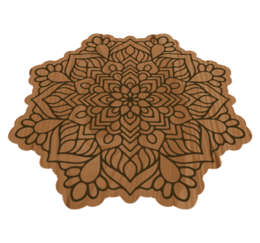 Mandala hatású fa hatású vinil padló - TenStickers
