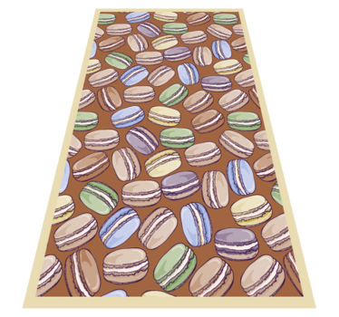 Vinil szőnyeg konyhai macarons korabeli szőnyegekhez - TenStickers