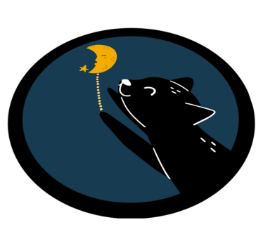 Holdfényes macska vinil szőnyeg gyerekek - TenStickers
