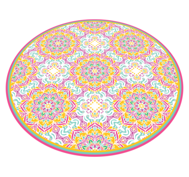 Színes mozaik mandala szőnyeg - TenStickers