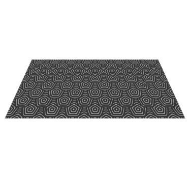 Hatszög szürke tónusú geometriai szőnyegek - TenStickers