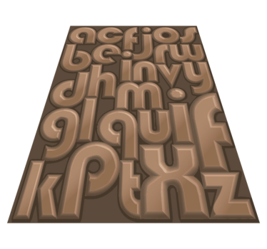 Csokoládé ábécé vinil szőnyeg ábécé - TenStickers