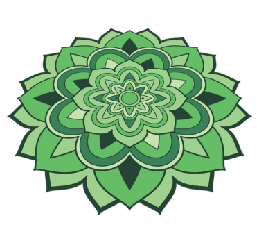 Zöld mandala szőnyeg - TenStickers