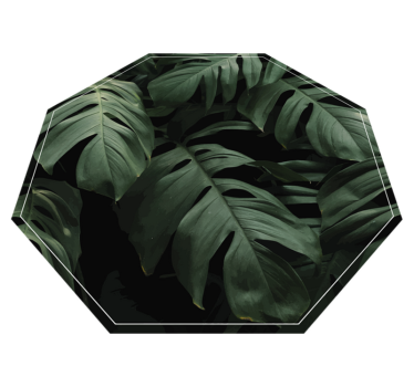 Monstera levelek virágszőnyeg - TenStickers