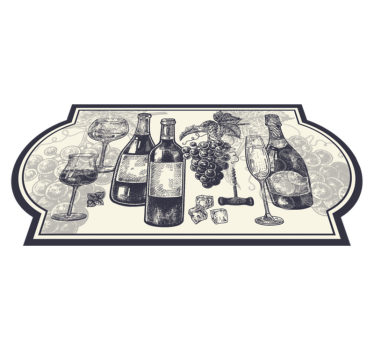 üveg boros konyhai vinilszőnyeg - TenStickers