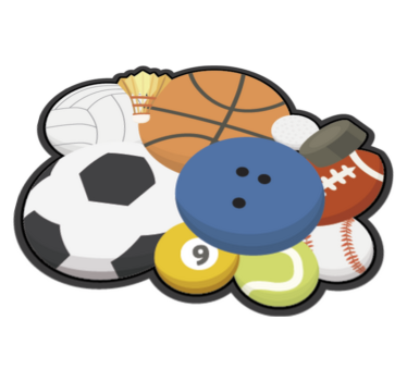 Sportkollázs vinil szőnyeg Játékok - TenStickers