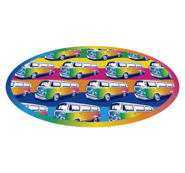 Retro hippi van tizenéves szőnyegek hálószobákhoz - TenStickers