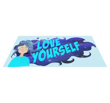 Motivációs idézet nő kék hajú hálószobákhoz - TenStickers