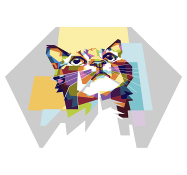 Színes macska remény állati szőnyeg - TenStickers