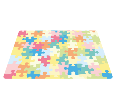 Színes puzzle darab gyerekeknek vinil szőnyeg - TenStickers