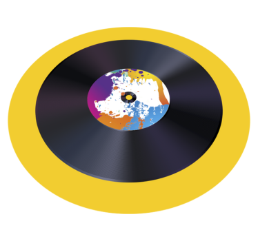 Absztrakt splash rekord vinil szőnyeg struktúra - TenStickers