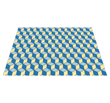 Vinil szőnyeg konyhai 3d hatású geometriai szőnyegek - TenStickers