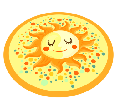 Sárga nap természetszőnyeg - TenStickers