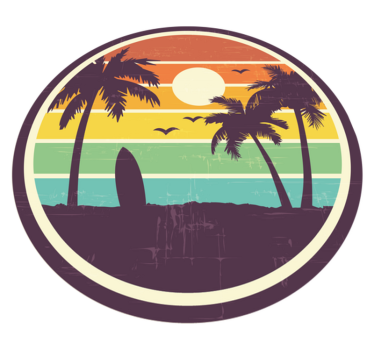 Retro strand retro szőnyeg - TenStickers
