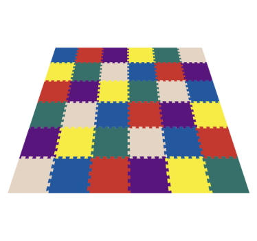 Színes puzzle szőnyeg vinil szőnyeg mások - TenStickers