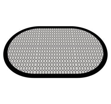 Szürke ovális minimalista szőnyeg - TenStickers