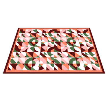 Geometriai színes nyomtatás geometriai szőnyegek - TenStickers