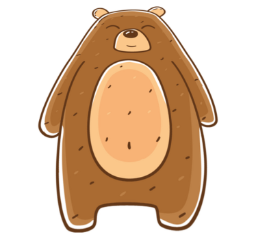 Barátságos medve állatszőnyeg - TenStickers