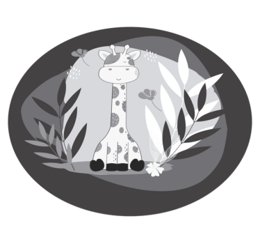 Aranyos baba zsiráf állati szőnyeg - TenStickers