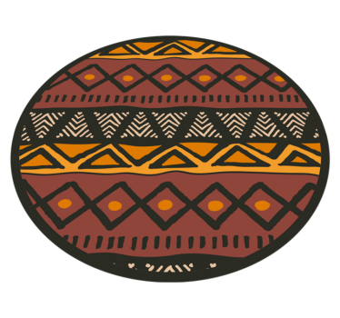 Kör alakú afrikai mintázatú geometriai szőnyegek - TenStickers