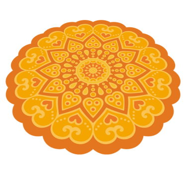 Narancssárga mandala szőnyeg - TenStickers