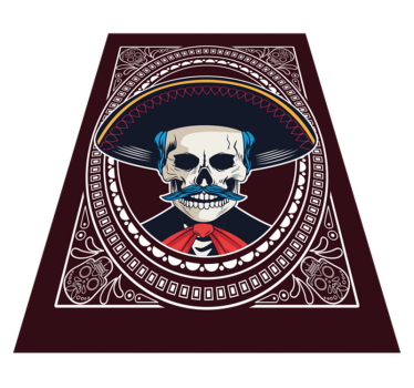 Mexikói etnikai koponya etnikai stílusú szőnyegek - TenStickers