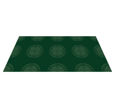Zöld mandala mintás szőnyeg - TenStickers