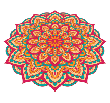 Színes mandalák mandala szőnyeg - TenStickers