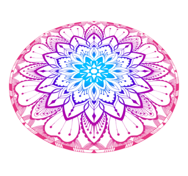 Kör alakú kék és lila mandala szőnyeg - TenStickers