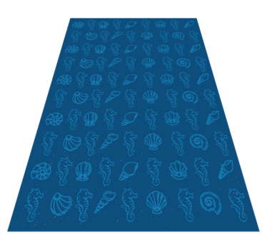 Tengeri motívumok illusztráció vinil szőnyeg állat - TenStickers