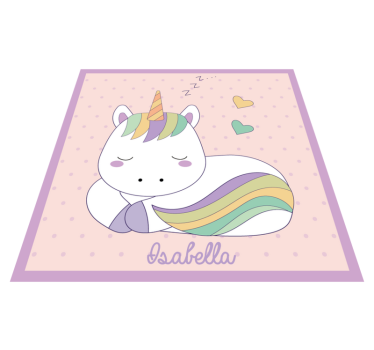 álmos unikornis Vinil szőnyeg nevekkel - TenStickers